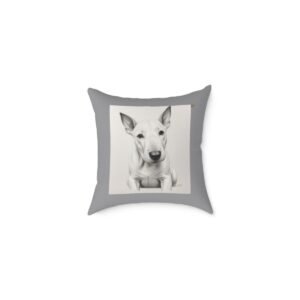 English Bull Terrier Square Poly Canvas Pillow