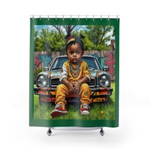 Shower Curtains - Cartoon Ethnic Graffiti Art