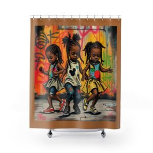 Shower Curtains - Cartoon Ethnic Graffiti Art