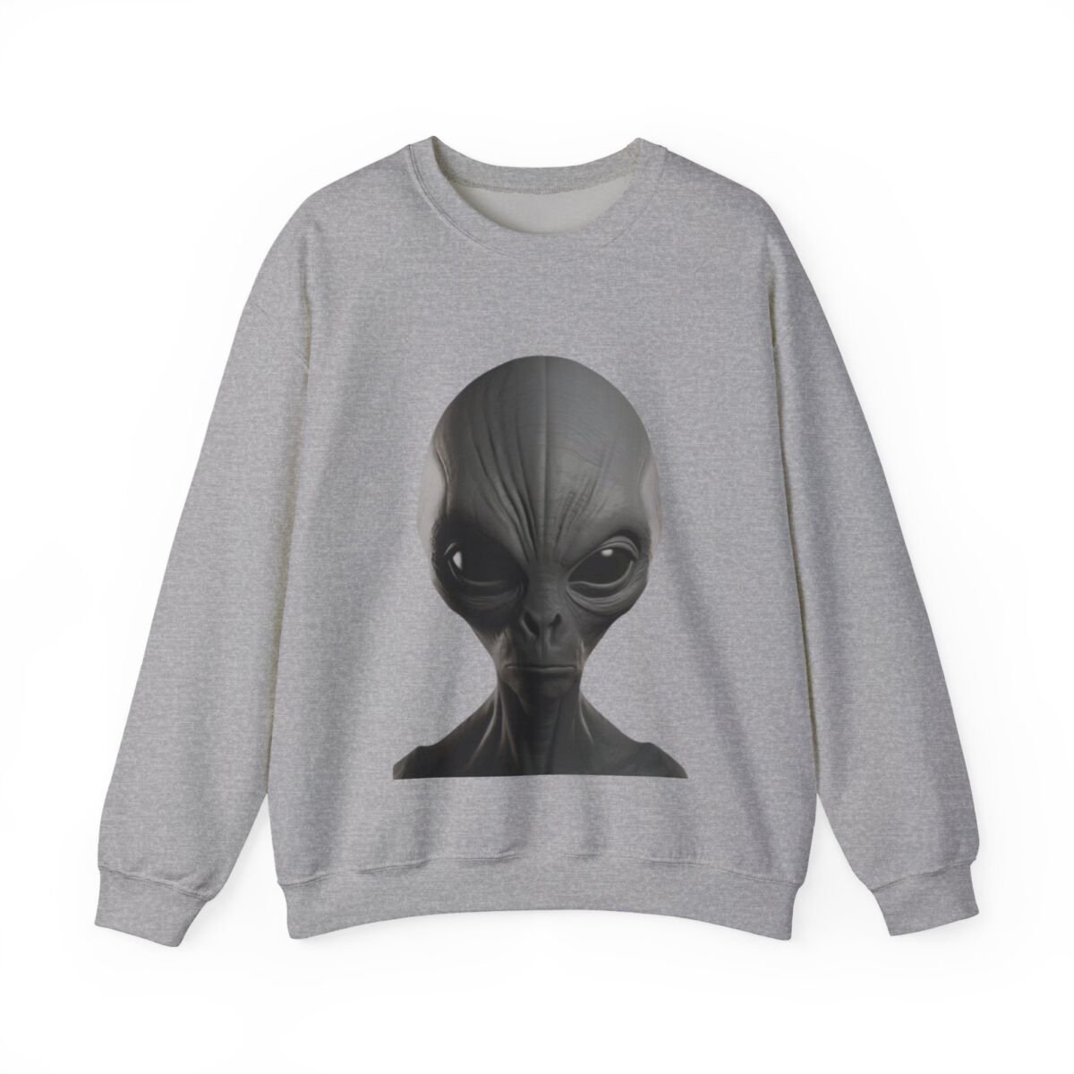 C ute A lien Pr in t Unise x Heavy Blend™ Crewneck Sweatshirt Alien Hoodie , Cute Alien Gif t, Sweater, Unique Sweatshirt, prin t Hoodie. - Image 9