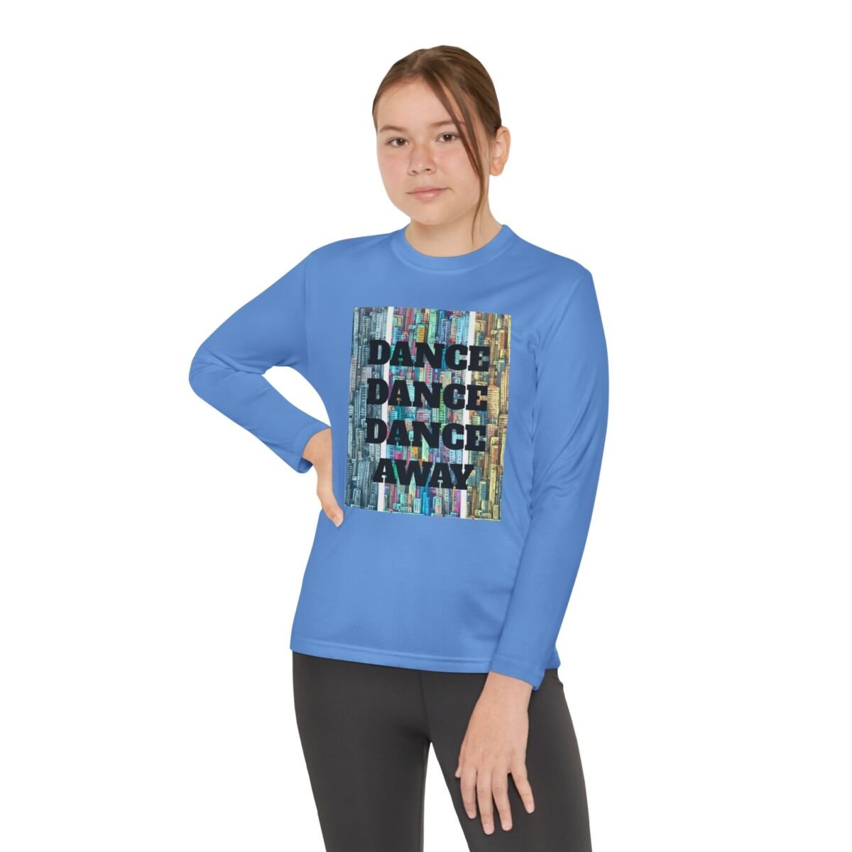 Motivational Quote Phrase Youth Long Sleeve Competitor Tee - Image 40