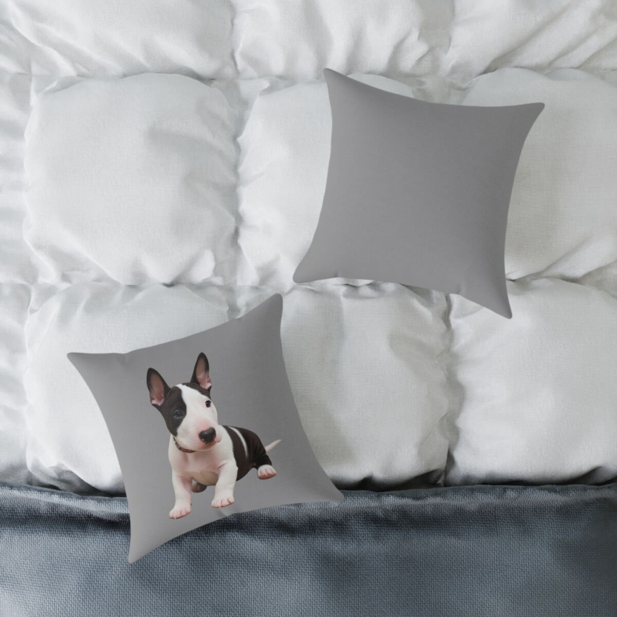 English Bull Terrier Square Poly Canvas Pillow - Image 4