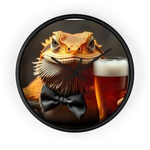 Wall Clock - Bearded Dragon Chamelion Gecko Water Dragon iguana Design