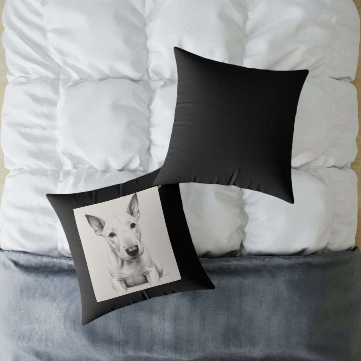 English Bull Terrier Square Poly Canvas Pillow - Image 16