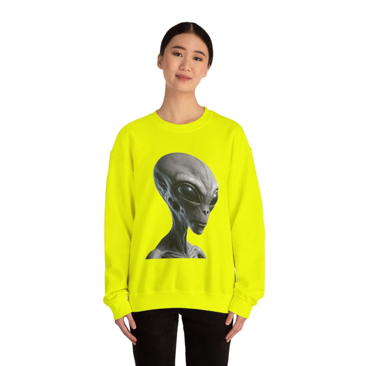 A lien Sweater, Retro A lien Graphic Unique Prin t Sweatshirt, Unise x, Heavy Blend™ Crewneck Sweatshirt Crewneck Cu te A lien Gif t, - Image 28