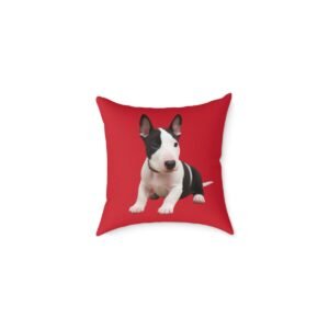 English Bull Terrier Square Poly Canvas Pillow