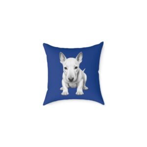 English Bull Terrier Square Poly Canvas Pillow