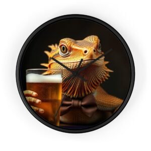 Wall Clock - Bearded Dragon Chamelion Gecko Water Dragon iguana Design