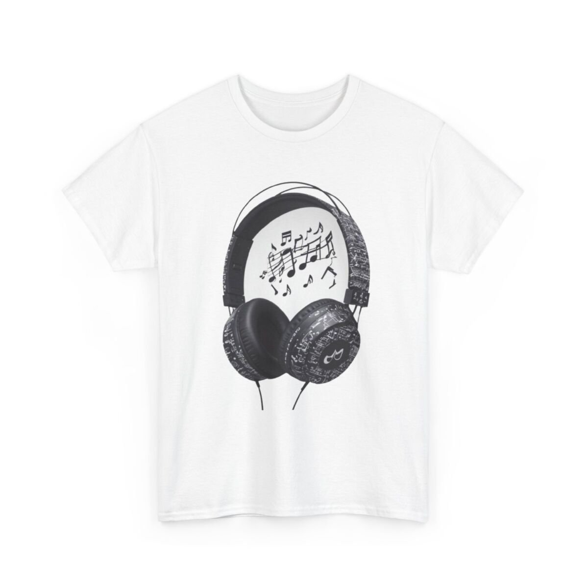 Head Phones Music Unisex Heavy Cotton Tee - Image 3