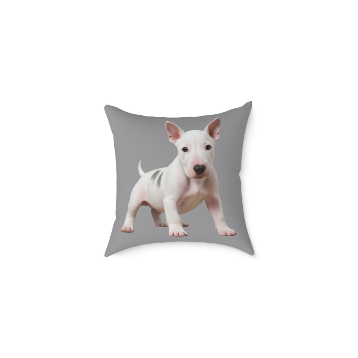 English Bull Terrier Square Poly Canvas Pillow