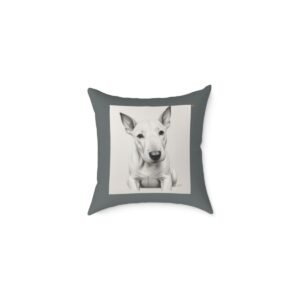 English Bull Terrier Square Poly Canvas Pillow