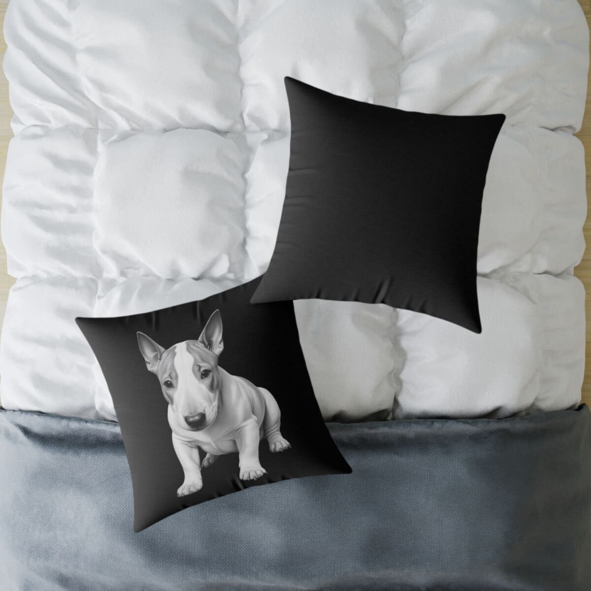 English Bull Terrier Square Poly Canvas Pillow - Image 16
