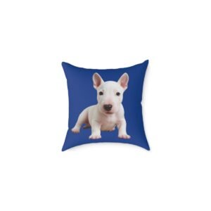 English Bull Terrier Square Poly Canvas Pillow