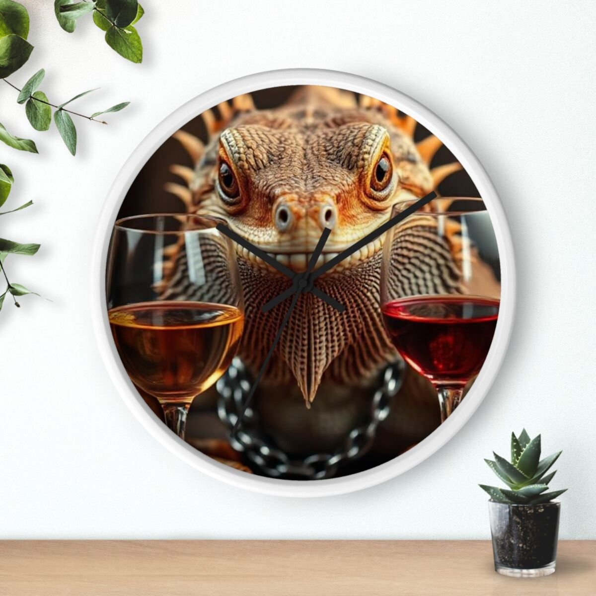Wall Clock - Bearded Dragon Chamelion Gecko Water Dragon iguana Design - Image 9