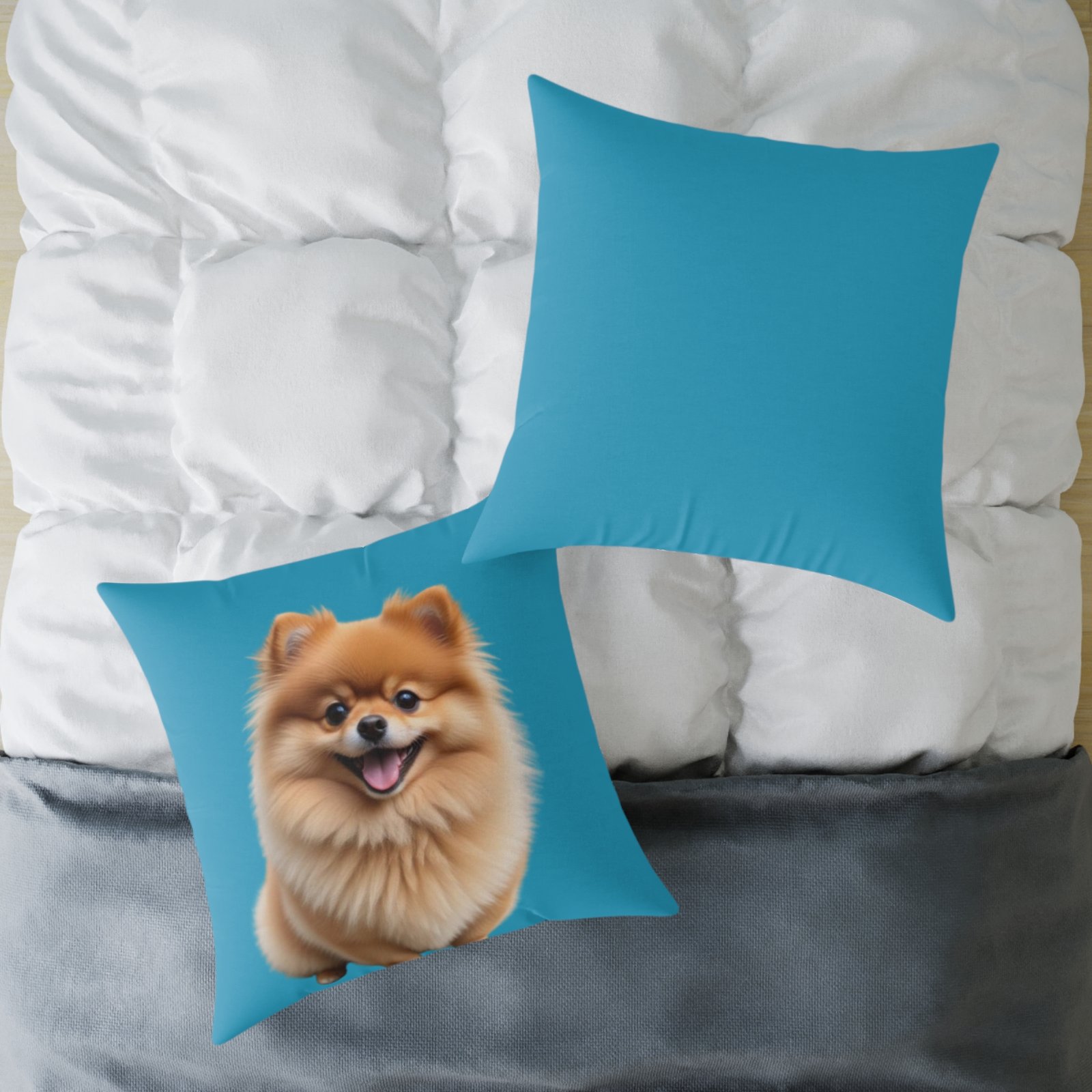 Pomeranian Dog Square Poly Canvas Pillow - Image 20