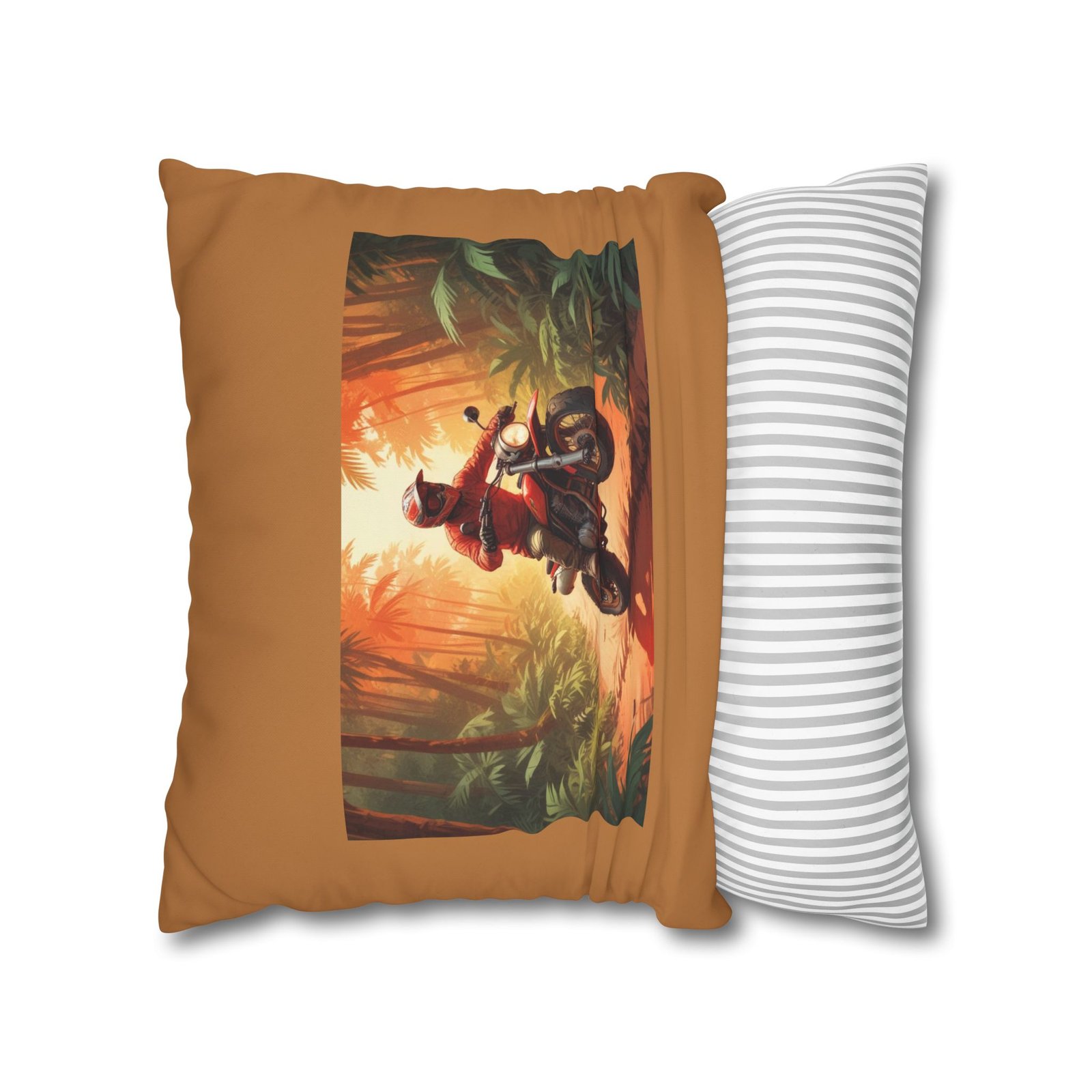 Scrambling Bikes Square Poly Canvas Pillowcase - Image 10
