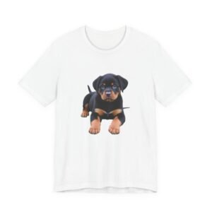 Rottweiller Pup Unisex Short Sleeve Tee teen tshirt womens holiday top summer clothes womens Beach top gift womens tee mum birthday gifts