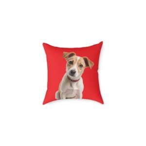 Jack Russell Square Poly Canvas Pillow