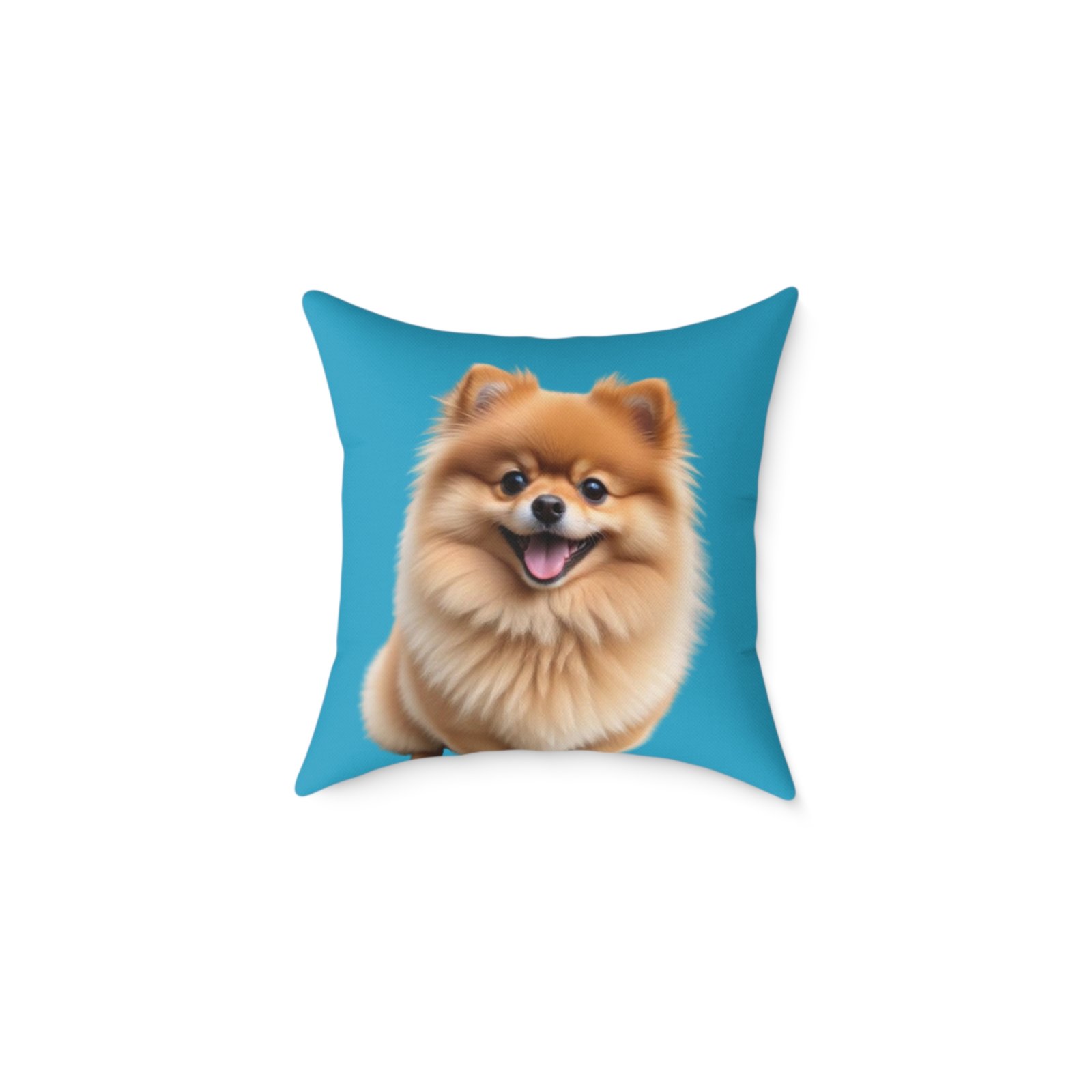 Pomeranian Dog Square Poly Canvas Pillow - Image 5