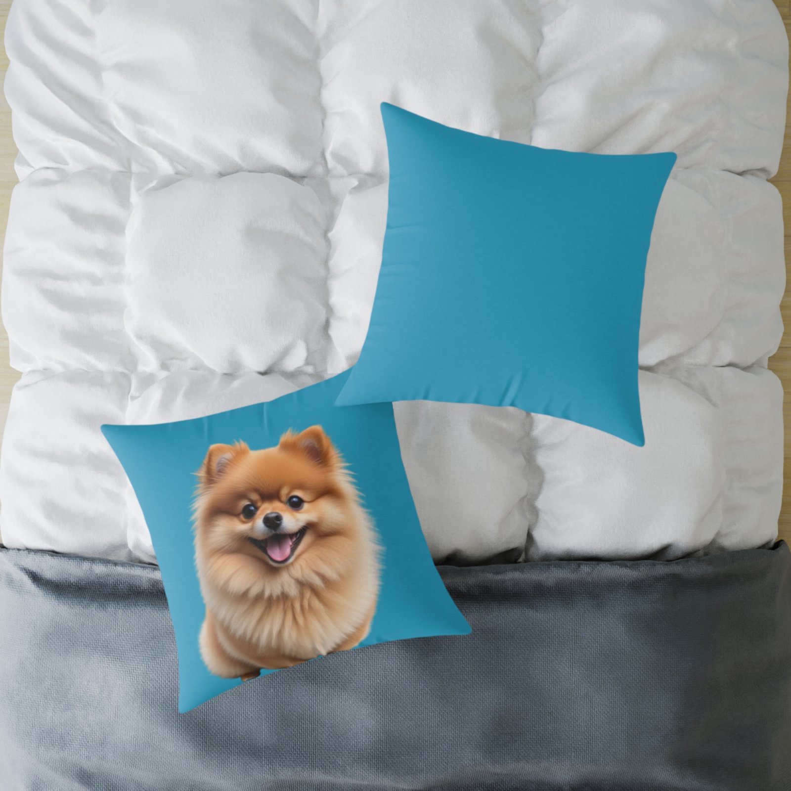 Pomeranian Dog Square Poly Canvas Pillow - Image 16