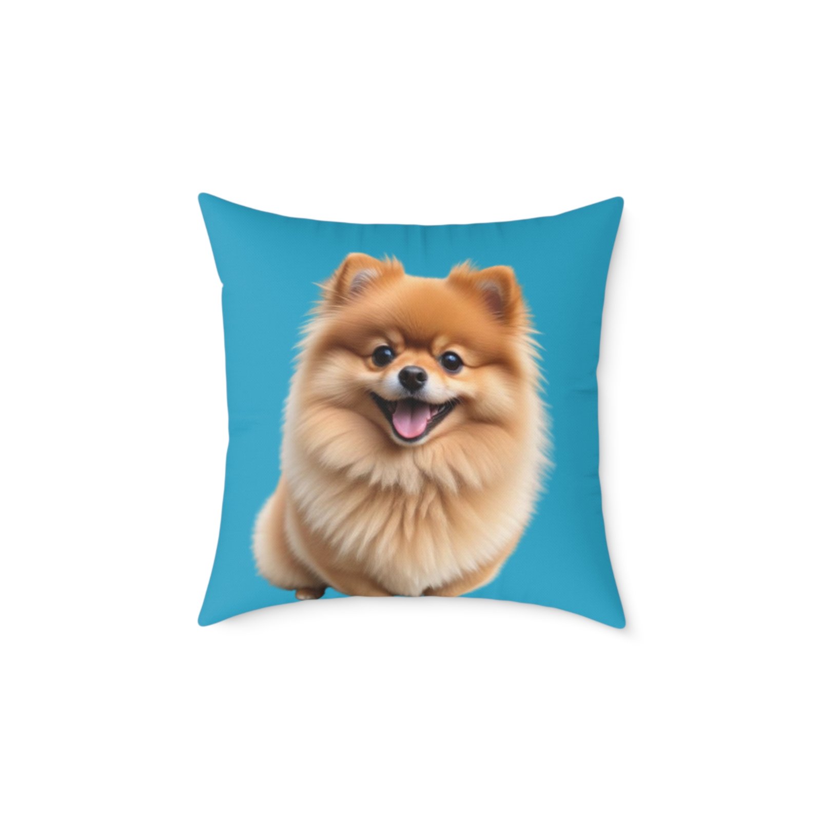 Pomeranian Dog Square Poly Canvas Pillow - Image 9