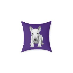 English Bull Terrier Square Poly Canvas Pillow