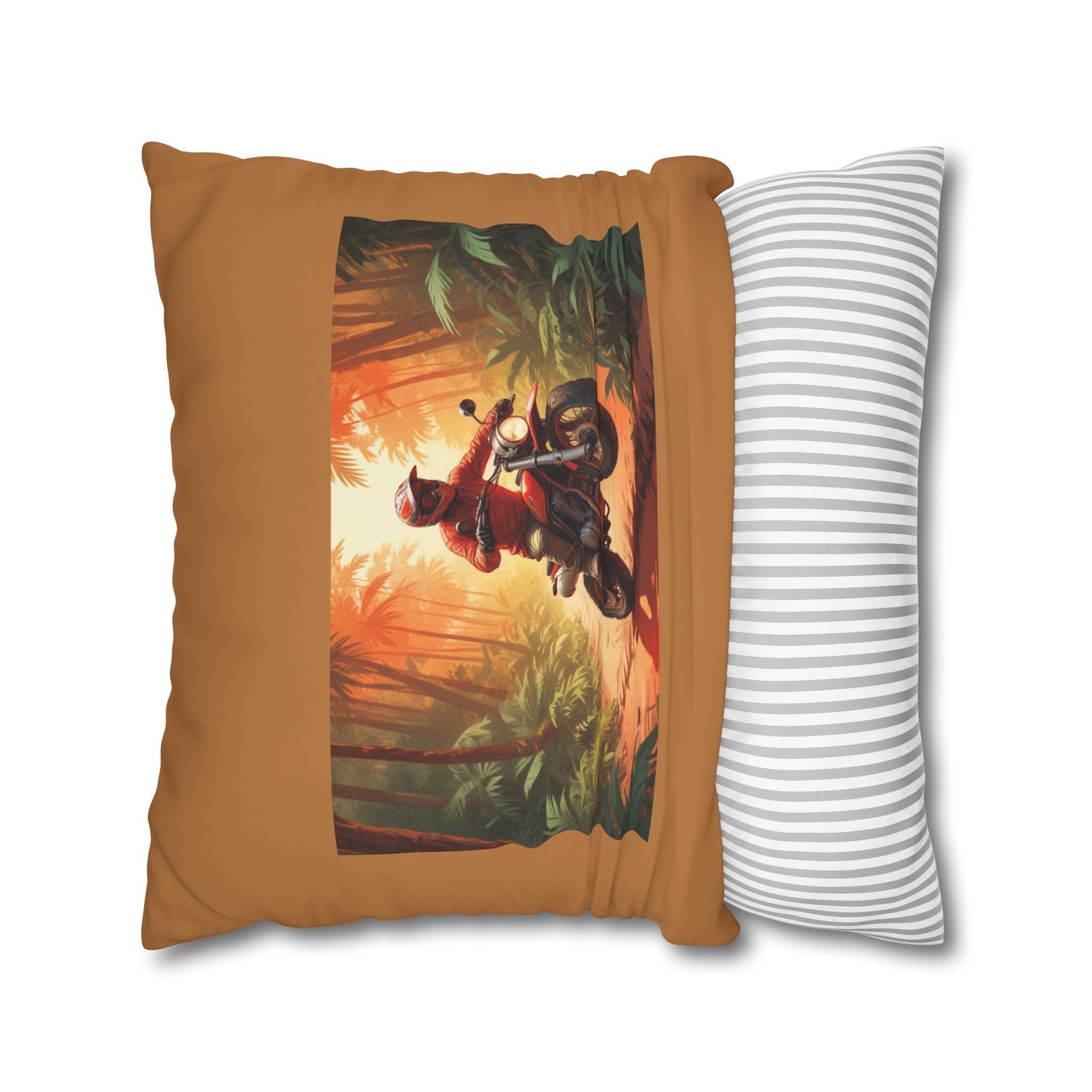 Scrambling Bikes Square Poly Canvas Pillowcase - Image 14