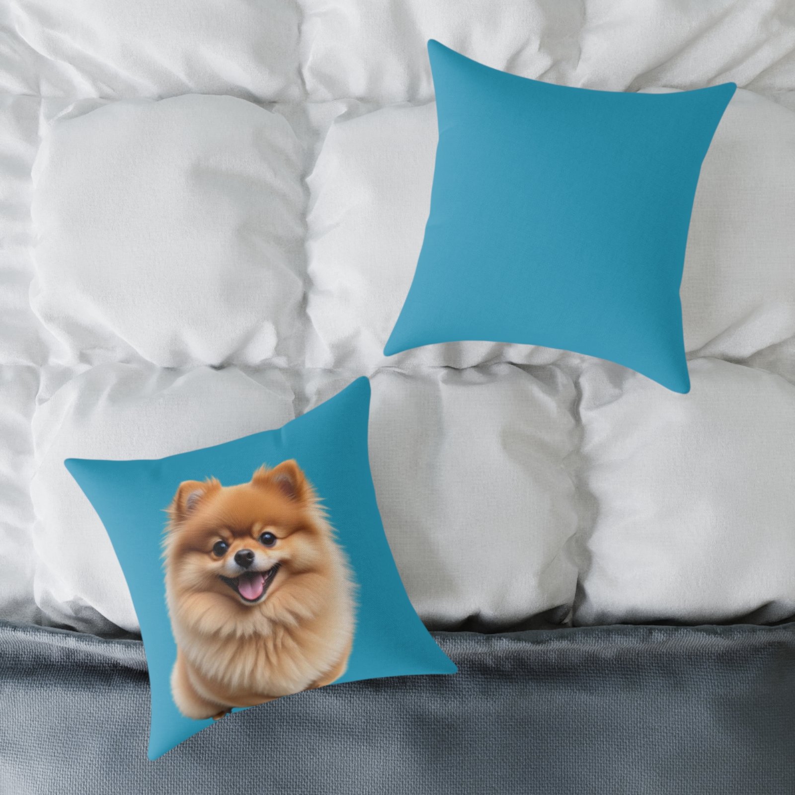 Pomeranian Dog Square Poly Canvas Pillow - Image 8