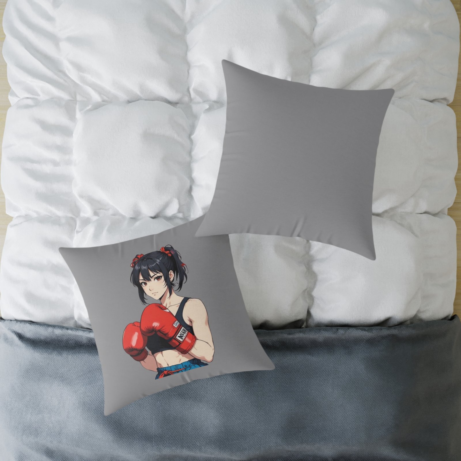 Boxing Square Poly Canvas Pillow - Image 16