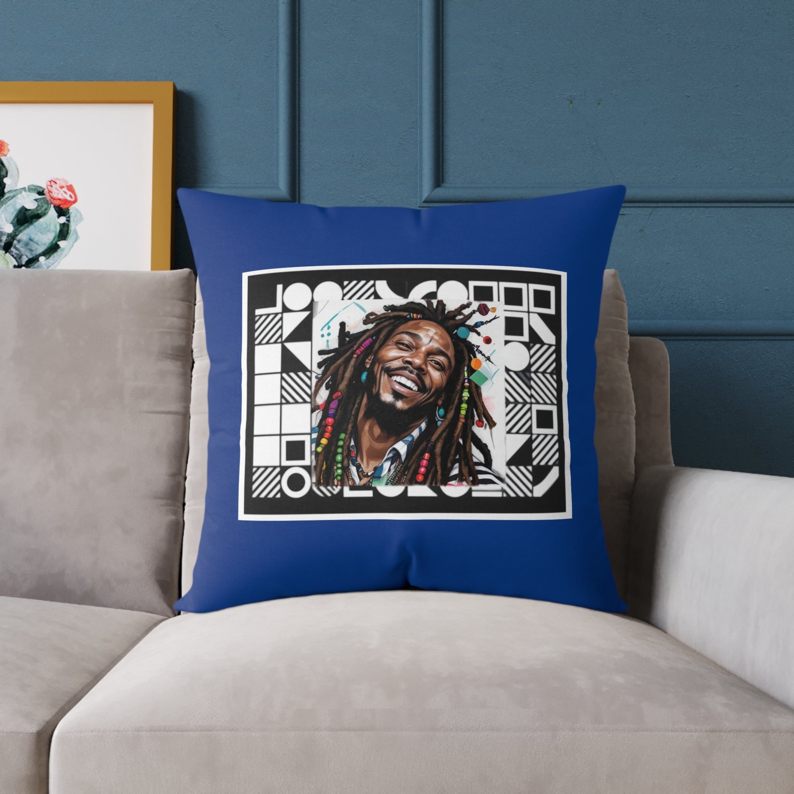 Rastafarian Square Poly Canvas Pillow - Image 15