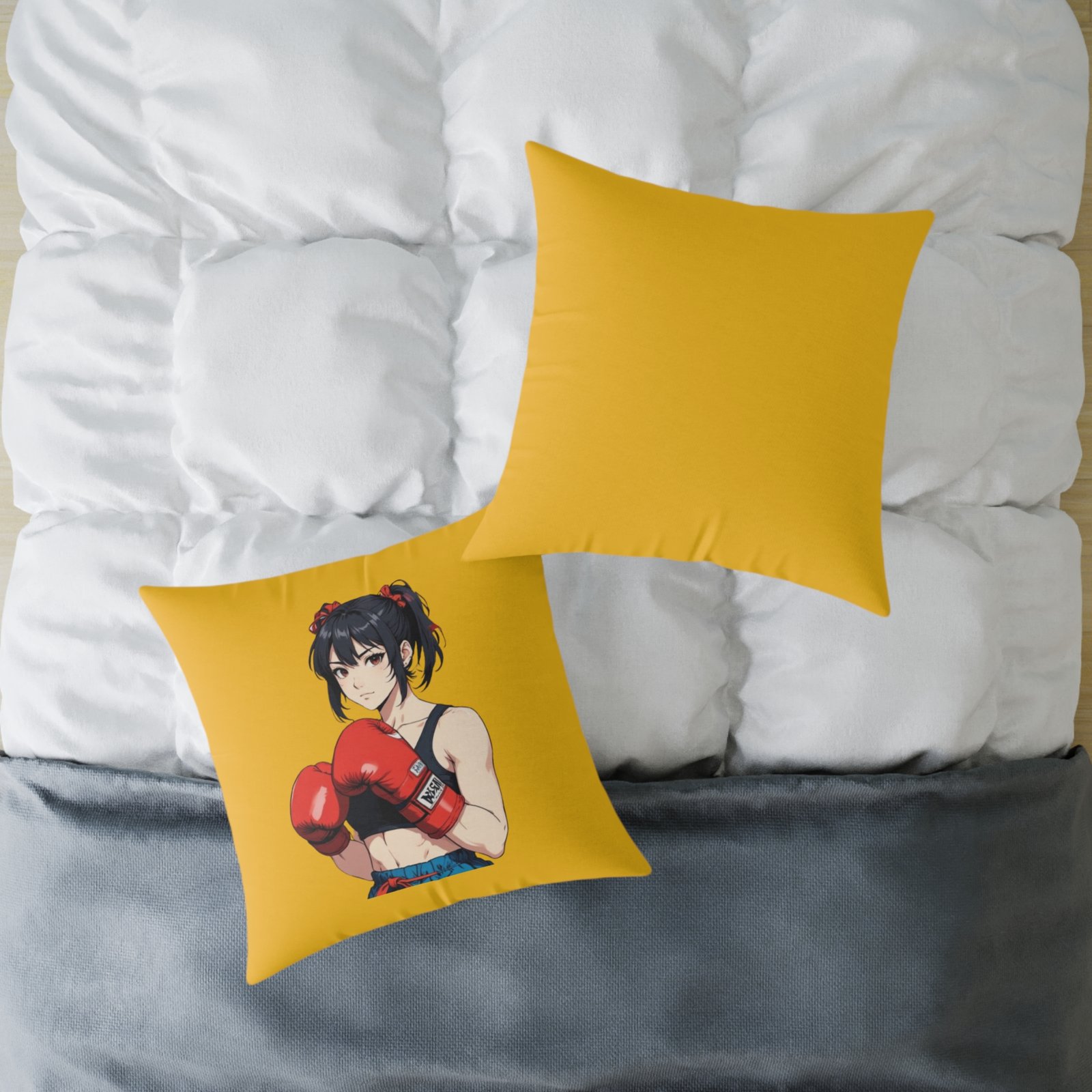Boxing Square Poly Canvas Pillow - Image 16