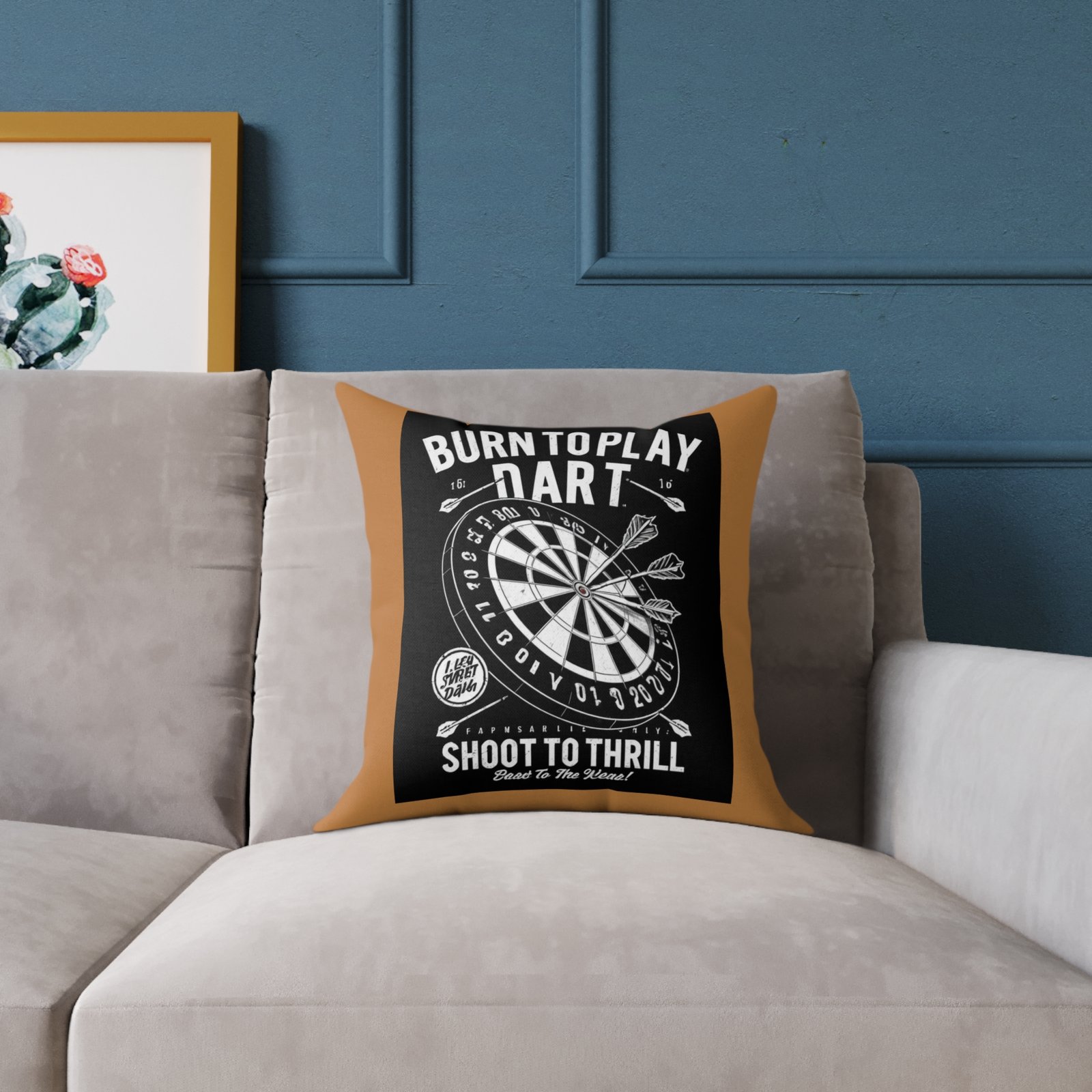 Darts Design Square Poly Canvas Pillow - Image 3