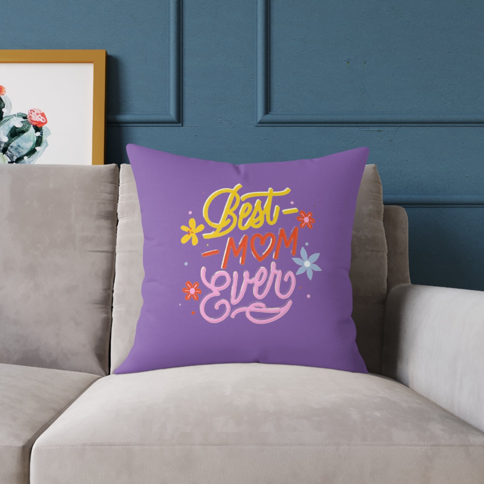 Best Mum Square Poly Canvas Pillow - Image 11