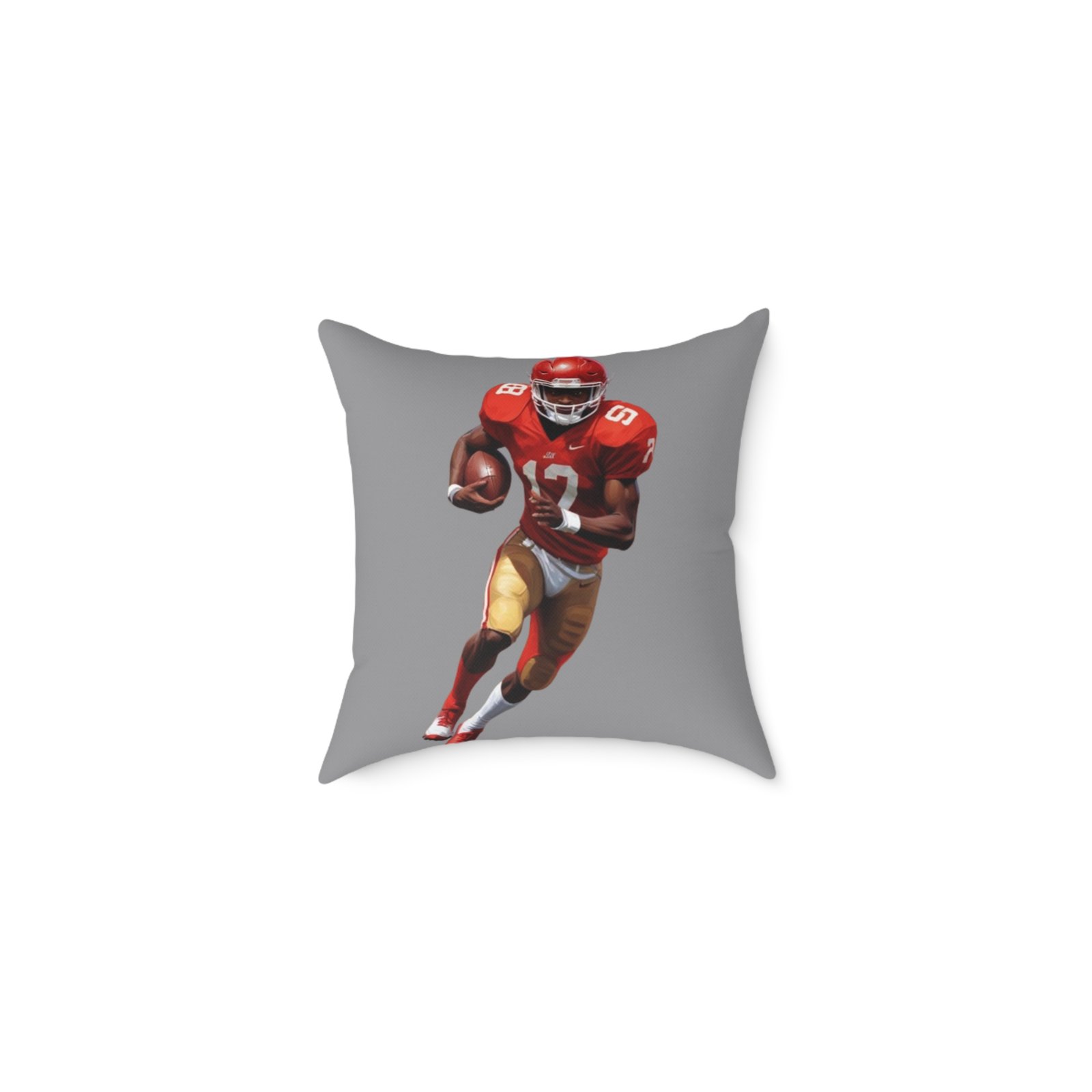 American Football Square Poly Canvas Pillow