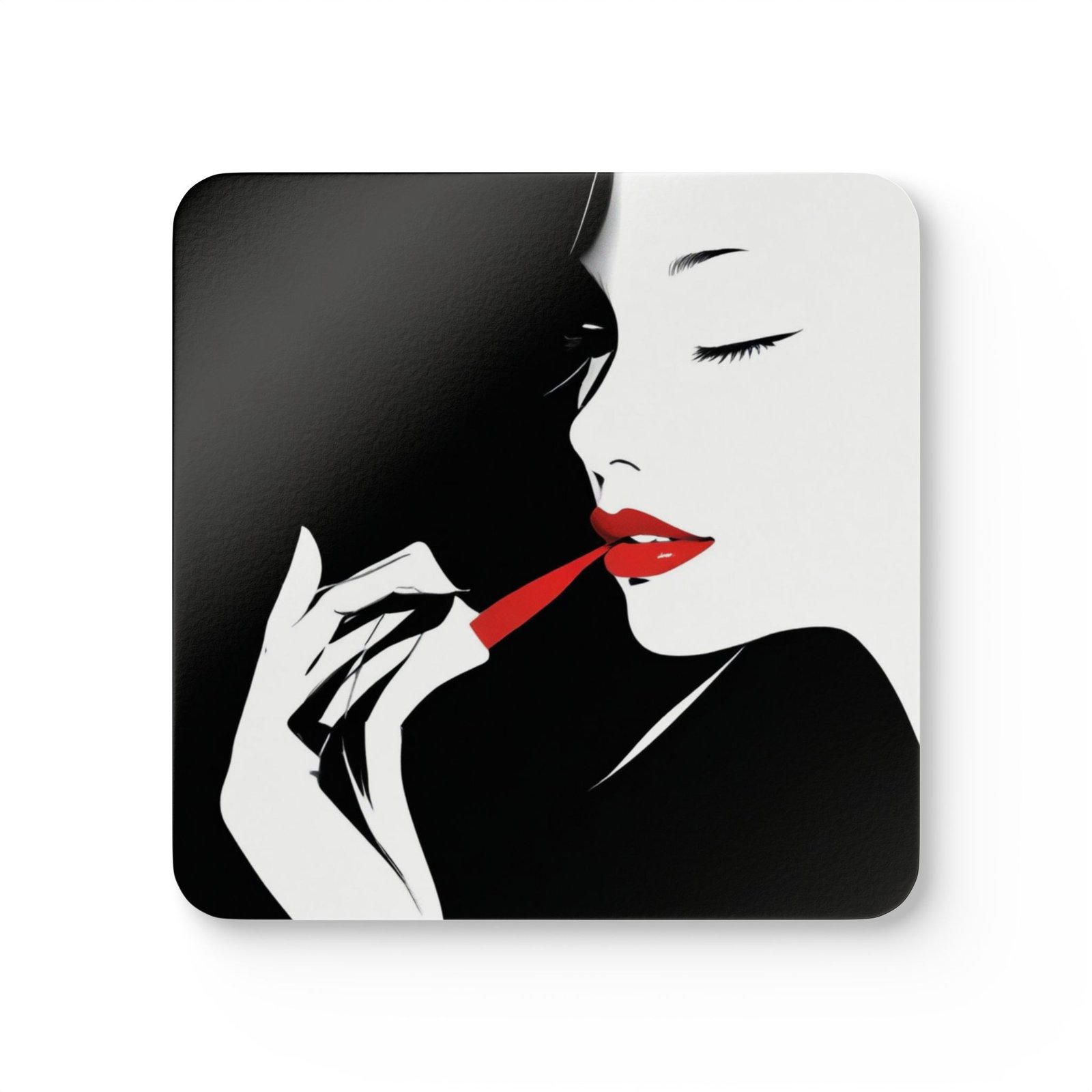 Black And White Corkwood Coaster Set
