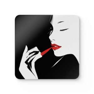 Black And White Corkwood Coaster Set