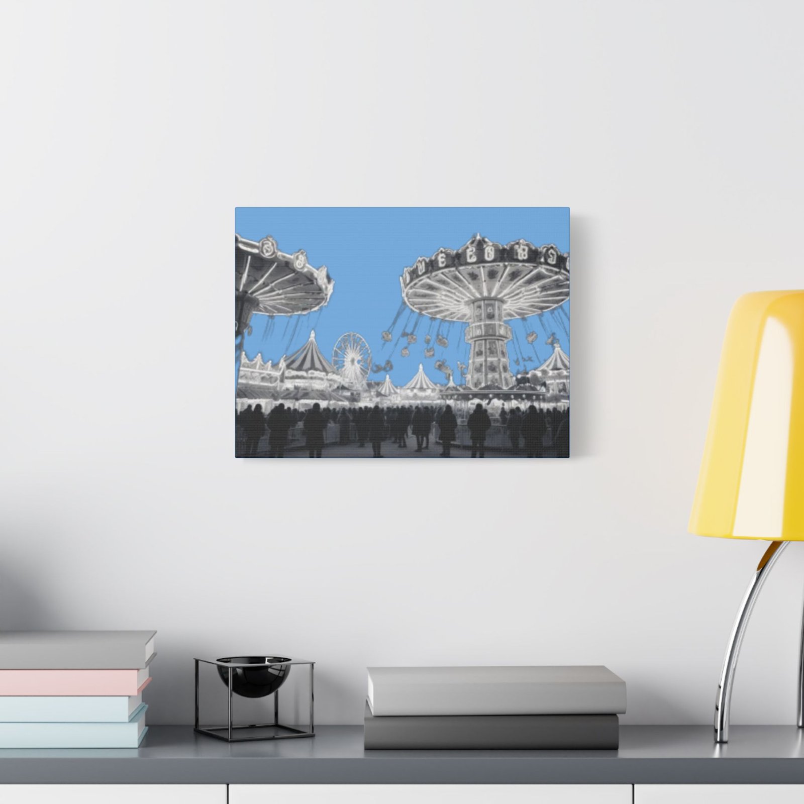 Fairground Fun Satin Canvas, Stretched - Image 3