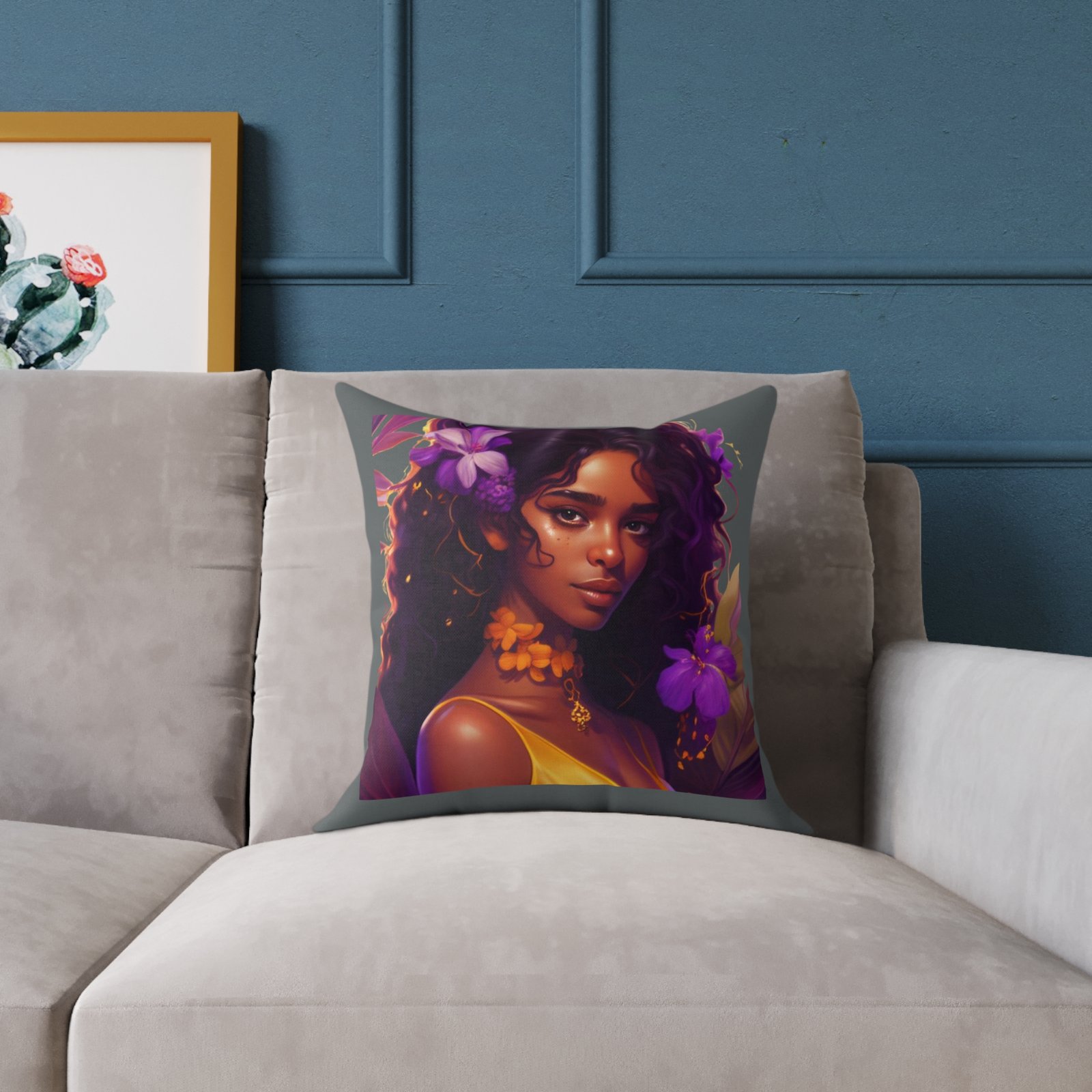 Charming Square Poly Canvas Pillow - Image 3