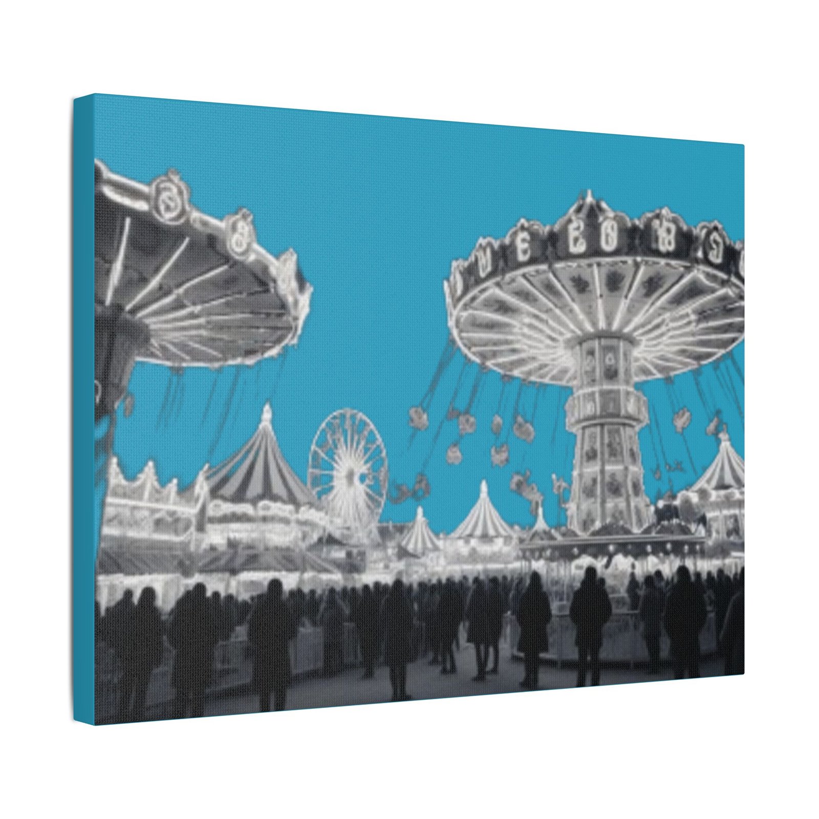 Fairground Fun Satin Canvas, Stretched - Image 6