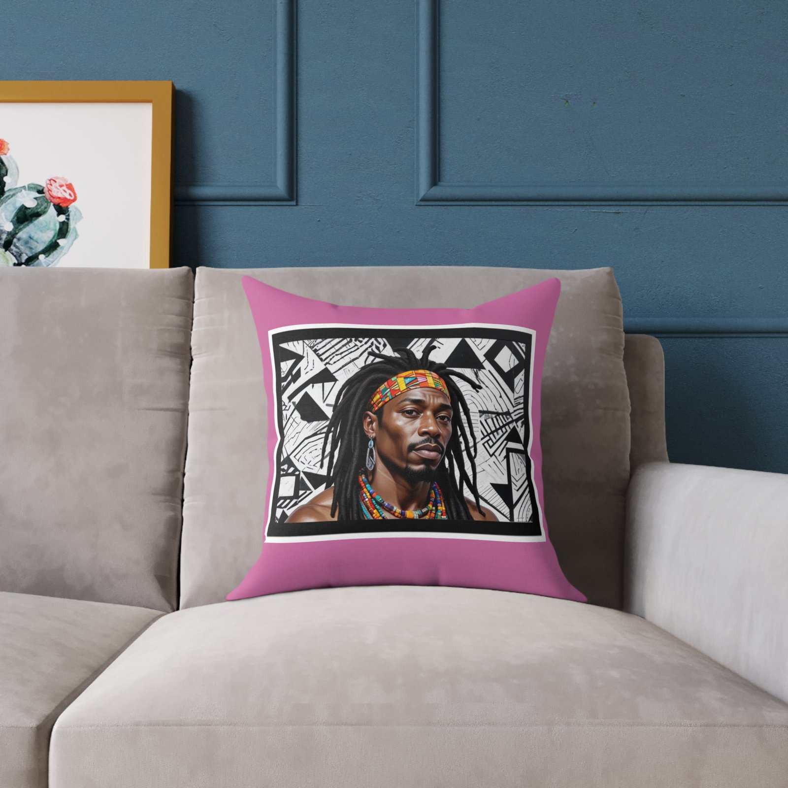 Rastafarian Square Poly Canvas Pillow - Image 3