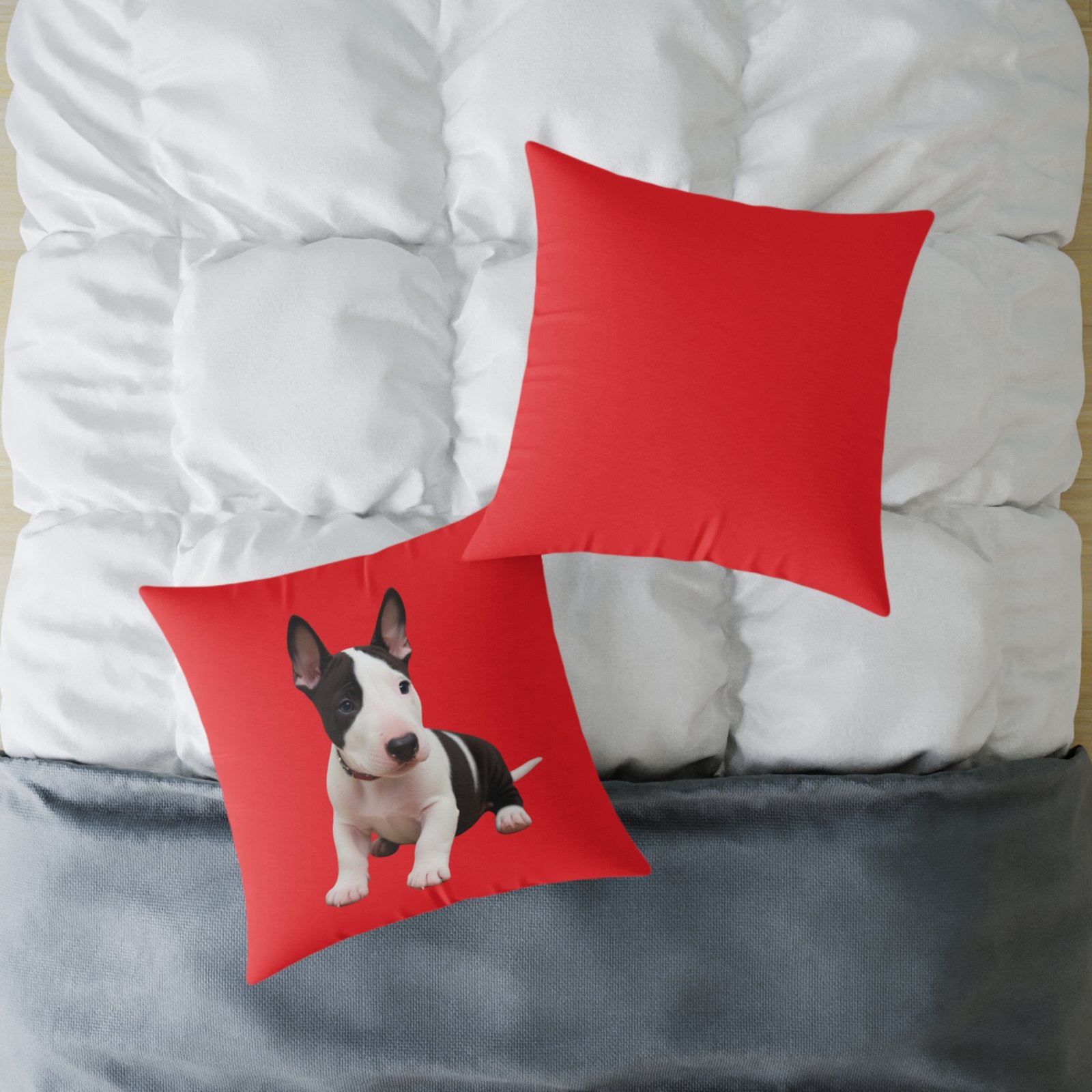 English Bull Terrier Square Poly Canvas Pillow - Image 16