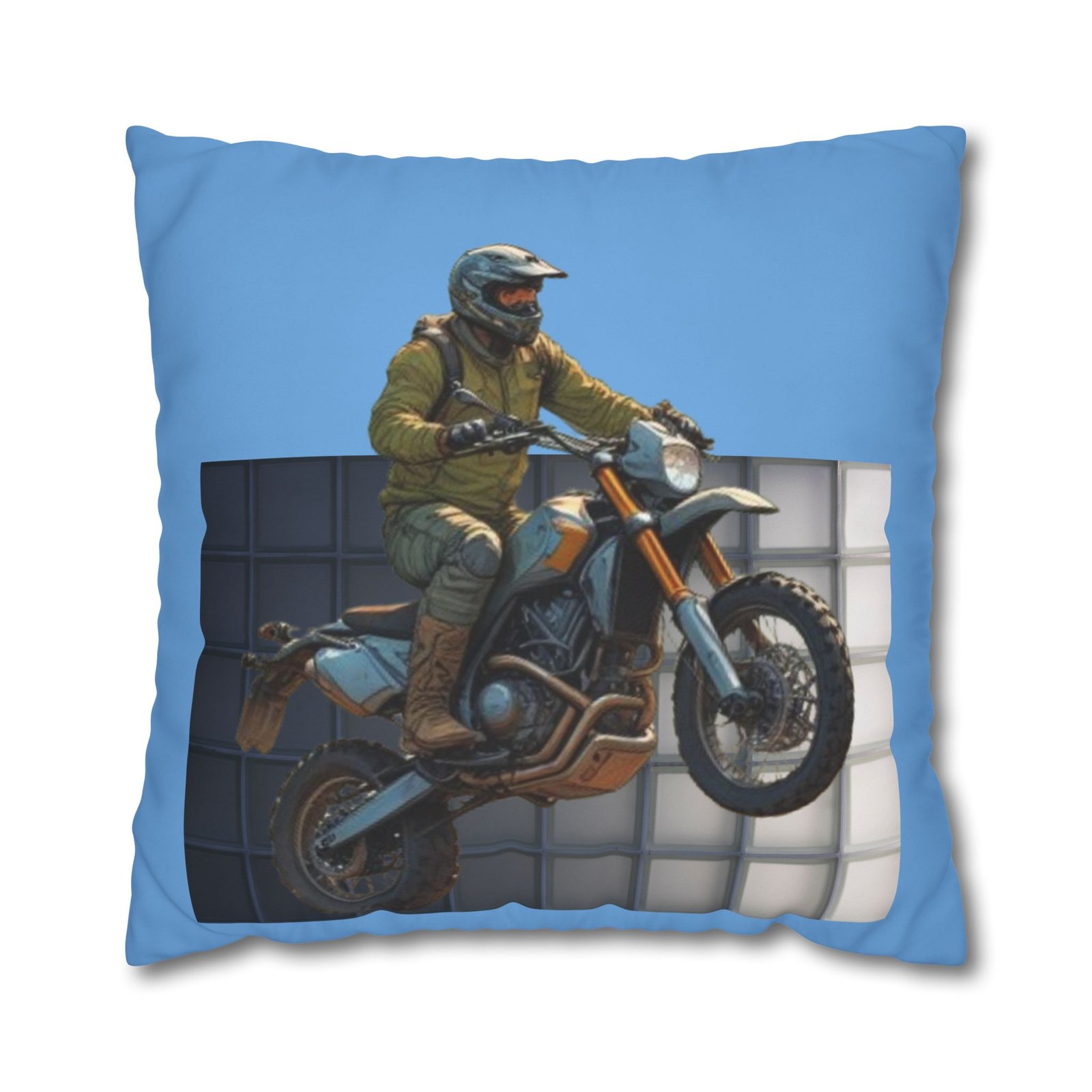 Scrambling Bikes Square Poly Canvas Pillowcase - Image 17