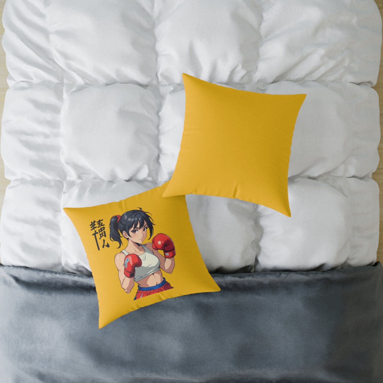 Boxing Square Poly Canvas Pillow - Image 12