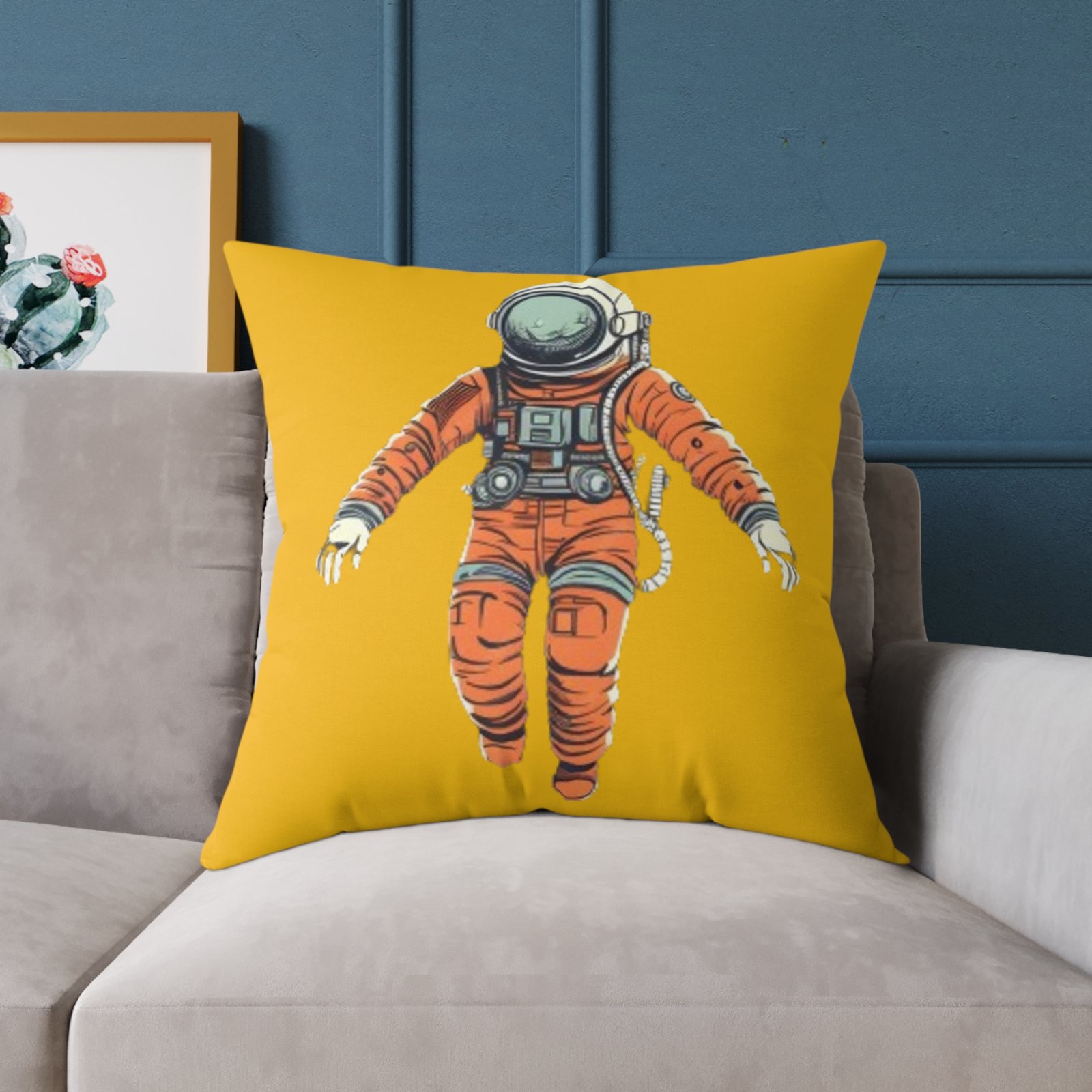 Astronaut Square Poly Canvas Pillow - Image 19