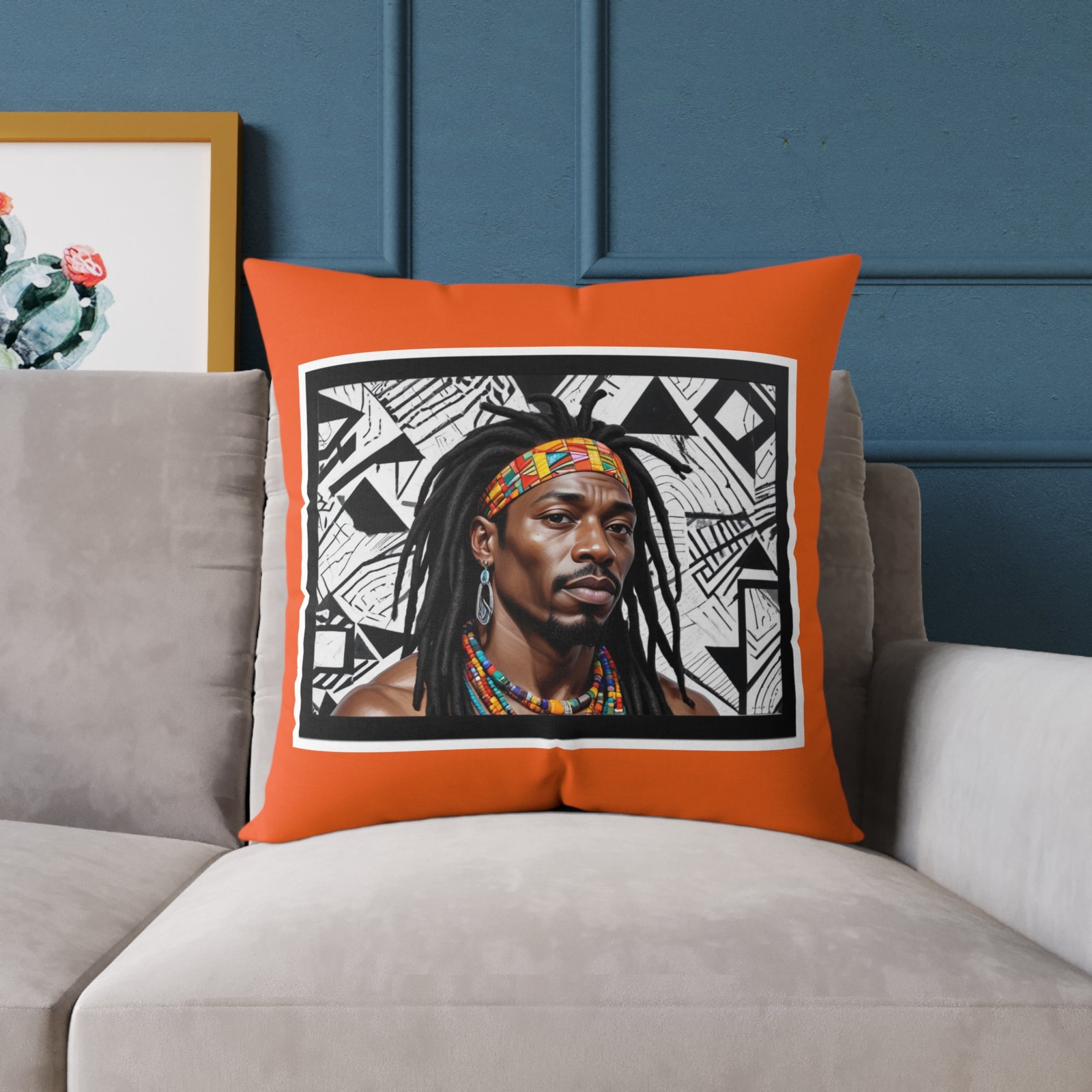 Rastafarian Square Poly Canvas Pillow - Image 15