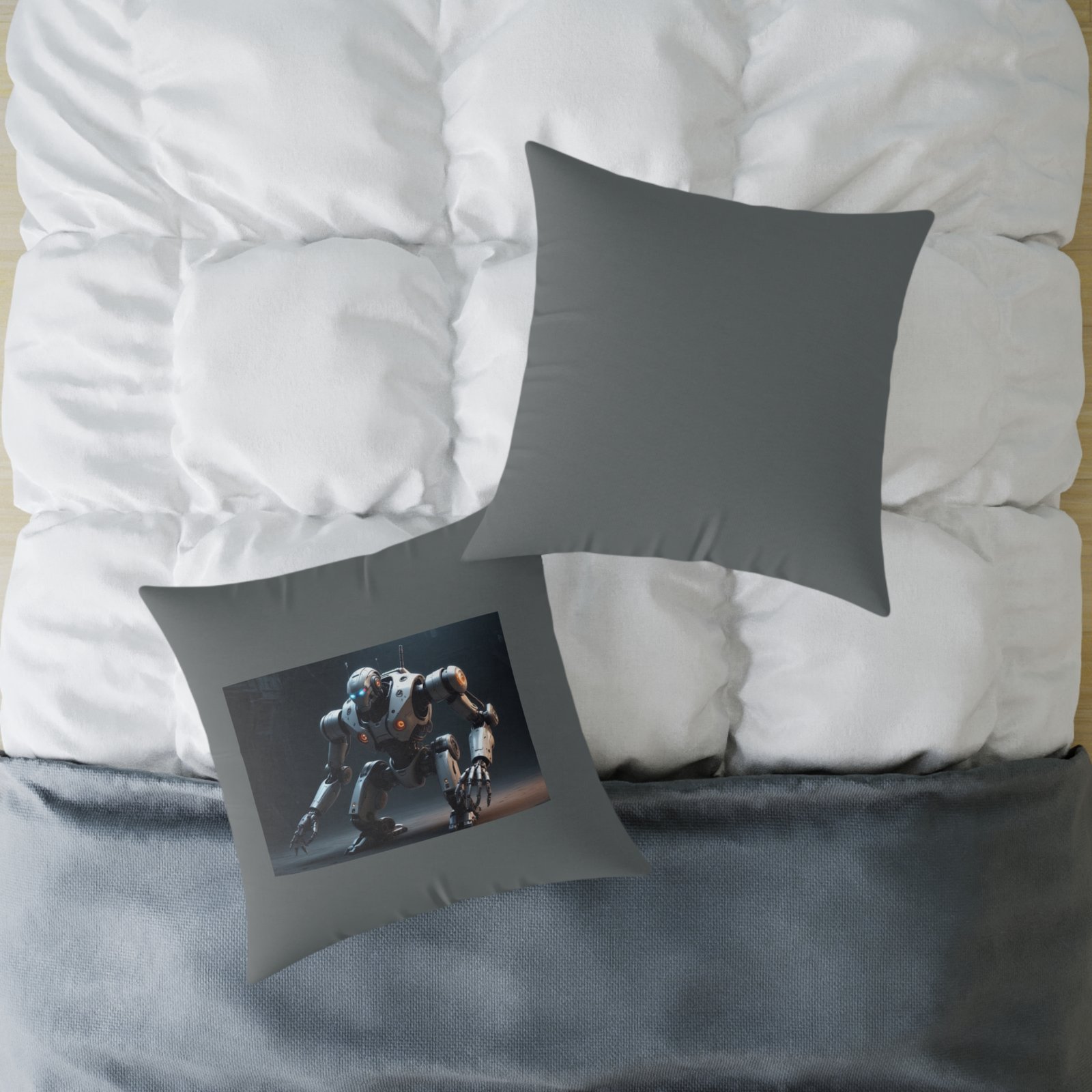 Robot Square Poly Canvas Pillow - Image 16