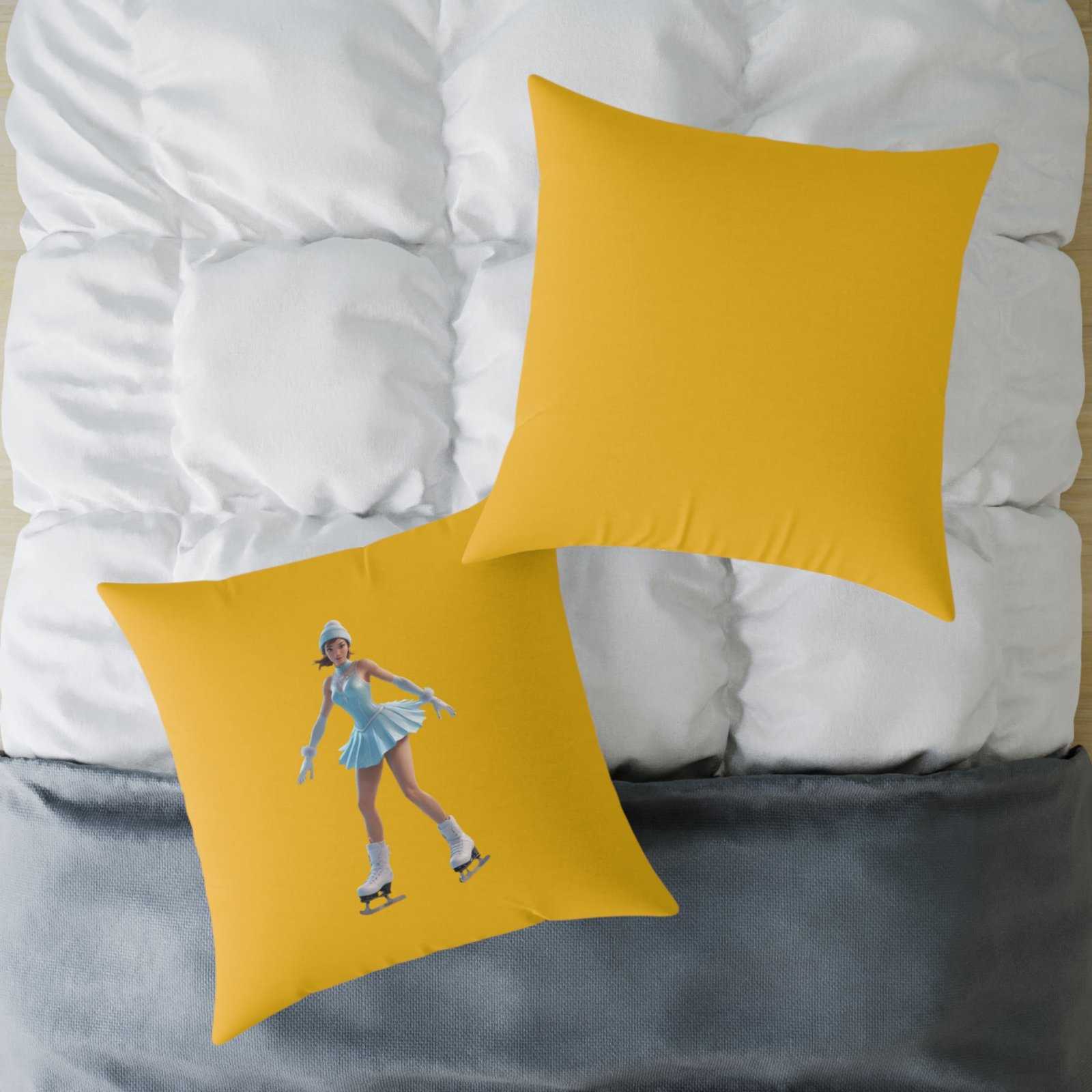 Ice Skating Square Poly Canvas Pillow - Image 20