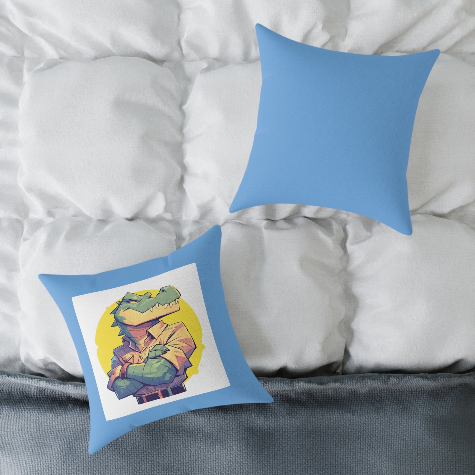 Dinassaur Square Poly Canvas Pillow - Image 8