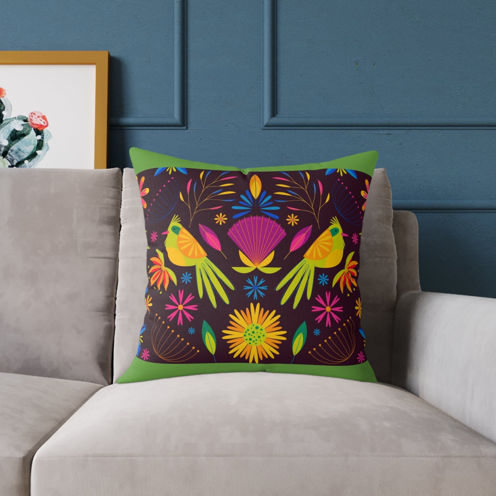 Mexico Square Poly Canvas Pillow - Image 11