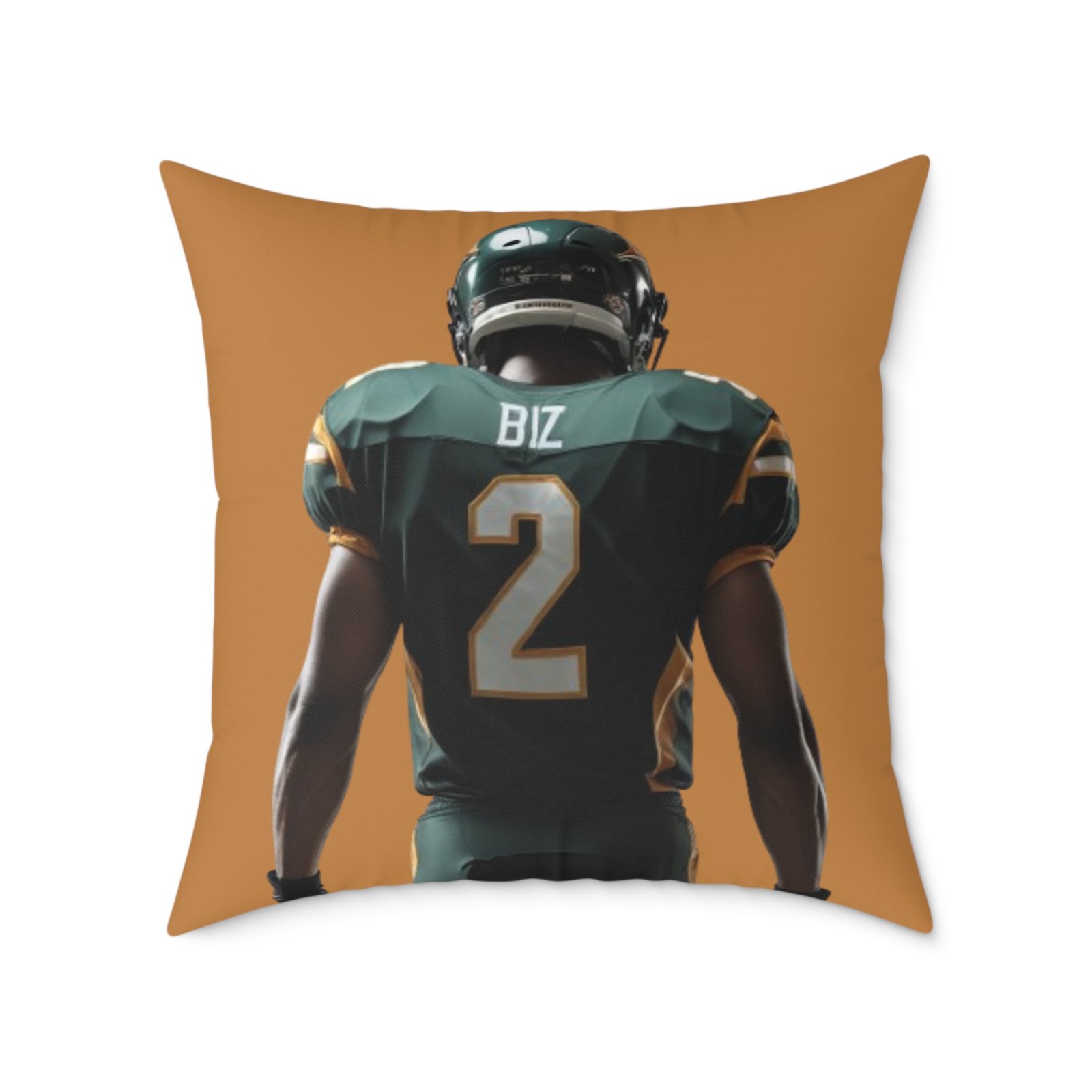 American Football Square Poly Canvas Pillow - Image 17